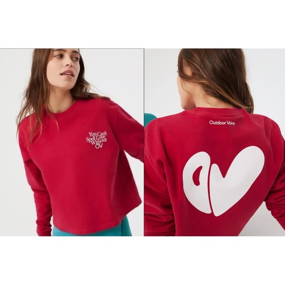 Outdoor Voices You Can’t Spell Love Without OV Sweatshirt - Picture 1 of 5